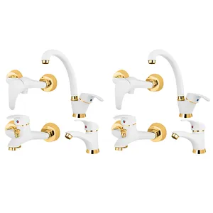 ست شیرآلات هیوا مدل رز کد er1947 بسته 8 عددی