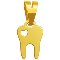 آویز گردنبند طلا 18 عیار بچگانه گالری صادقی طرح دندون