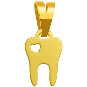 آویز گردنبند طلا 18 عیار بچگانه گالری صادقی طرح دندون