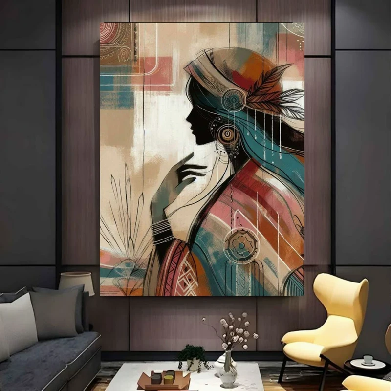 استیکر طرح هنر مفهومی مدل نیم رخ کد M377