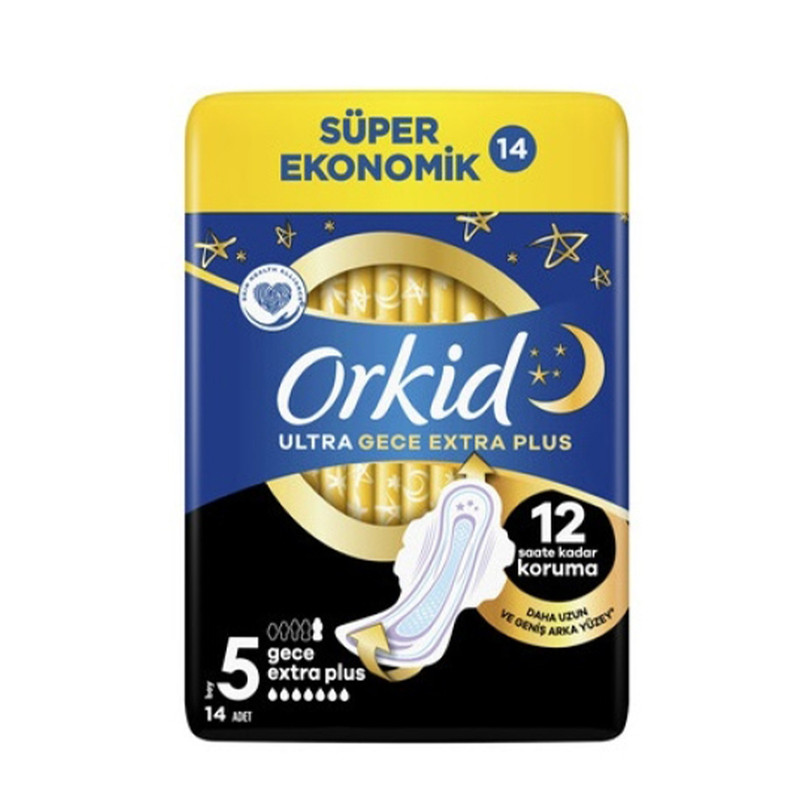 نوار بهداشتی اورکید مدل ULTRA GECE EXTRA PLUS بسته 12 عددی نوار بهداشتی اورکید مدل ULTRA GECE EXTRA PLUS بسته 12 عددی