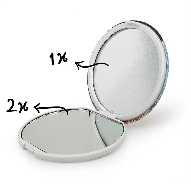 آینه جیبی خندالو طرح دخترونه مدل تاشو کد 1637