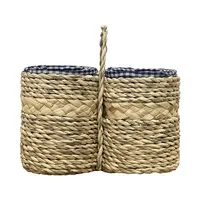 جا قاشقی حصیر بافی مدل دوقلو