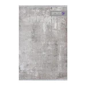 فرش ماشینی 1200 شانه فرش بهشتی زمینه کرم حاشیه کرم-قهوه ای مدل آمیتیس 7101