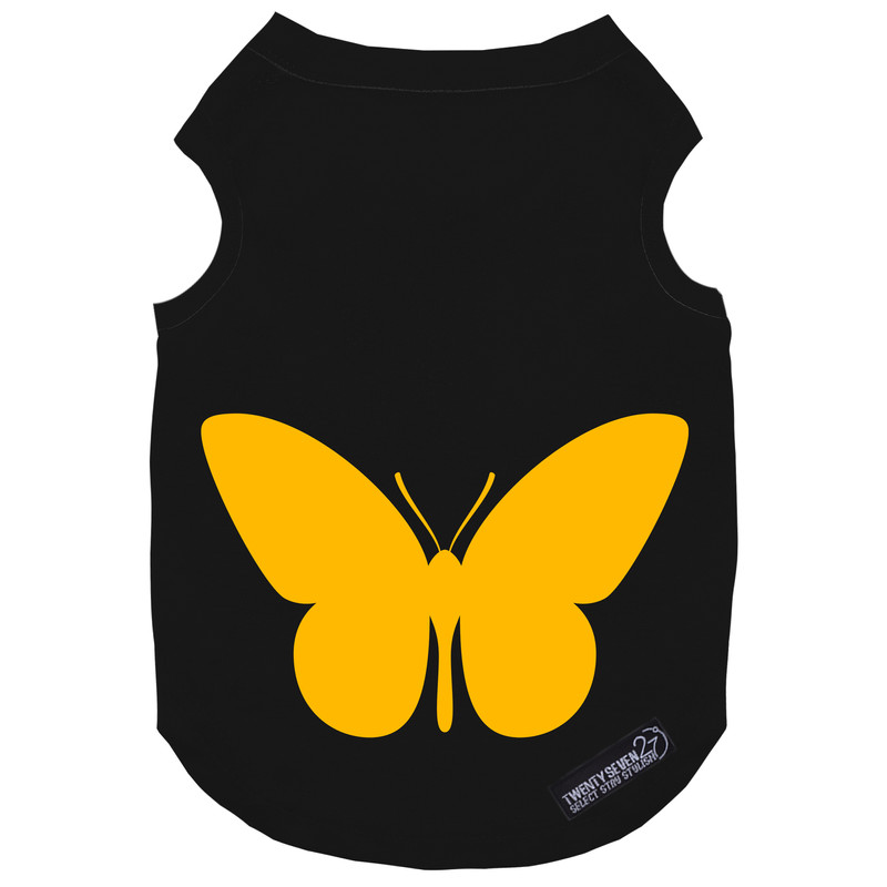 لباس سگ و گربه 27 طرح Moth Black Butterfly کد MH1517 سایز M