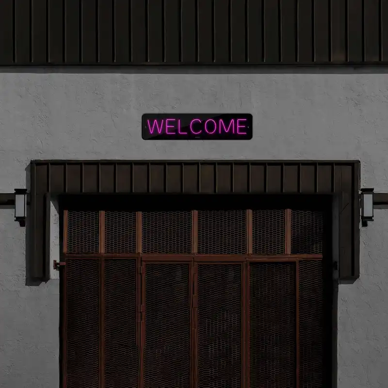 چراغ دیواری نئون دیزاین طرح Welcome-BL_PN