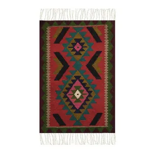 گلیم دستبافت نیم متری مدل آذربایجان کد 14