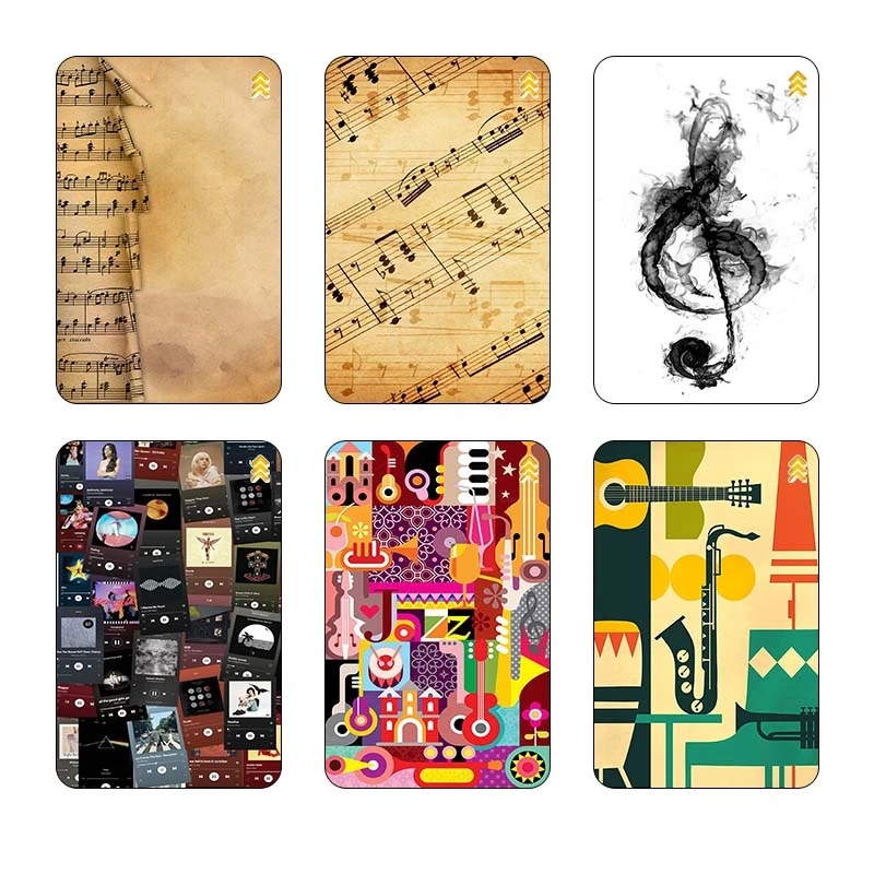 استيکر کارت کارنيکا طرح موسیقی Music کد 40674 مجموعه 6 عددی