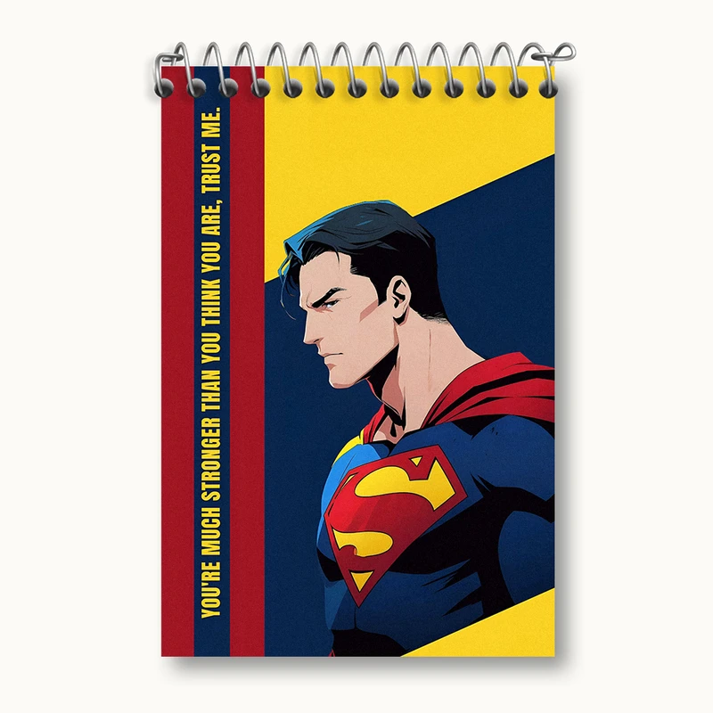 دفتر یادداشت 50 برگ خندالو طرح سوپرمن (Superman) کد N3469