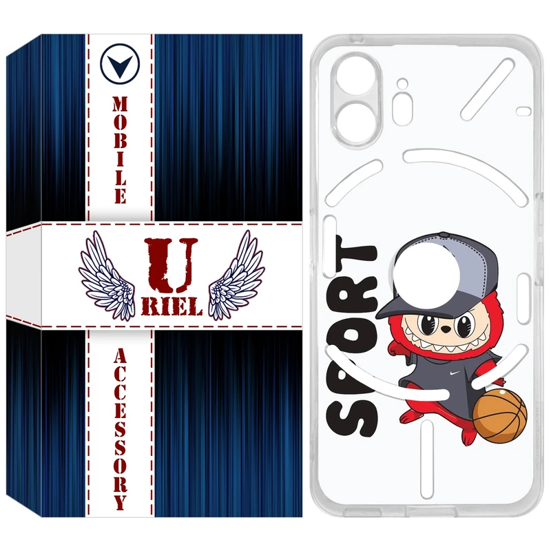 کاور یوریل قاب مدل Clear کد 148 طرح لبوبو Labubu مناسب برای گوشی موبایل ناتینگ فون Nothing Phone 2