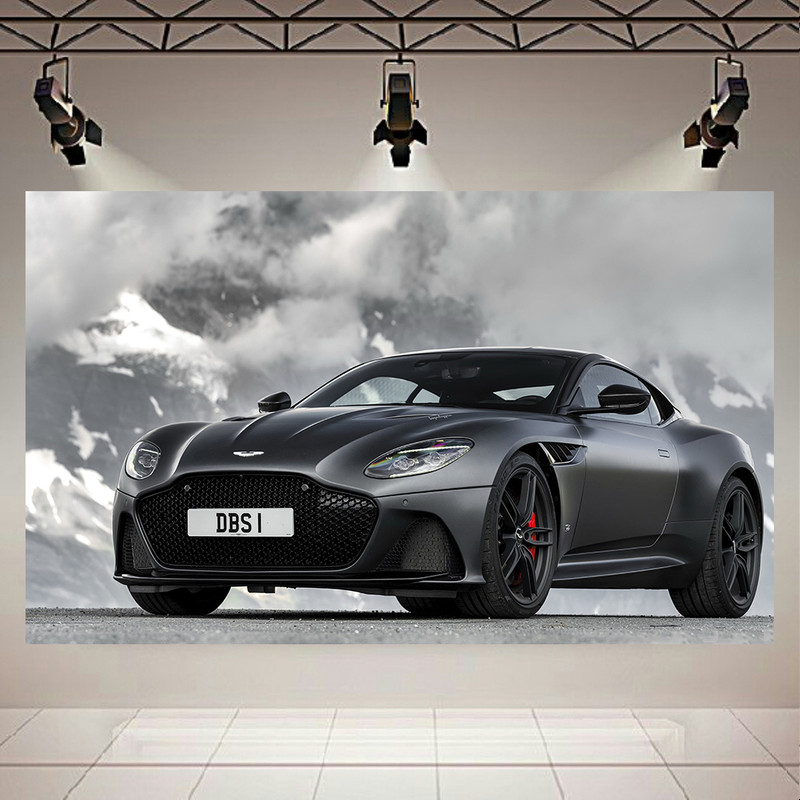 پوستر مدل بک لایت ماشین طرح Aston martin DBS کد AR2300