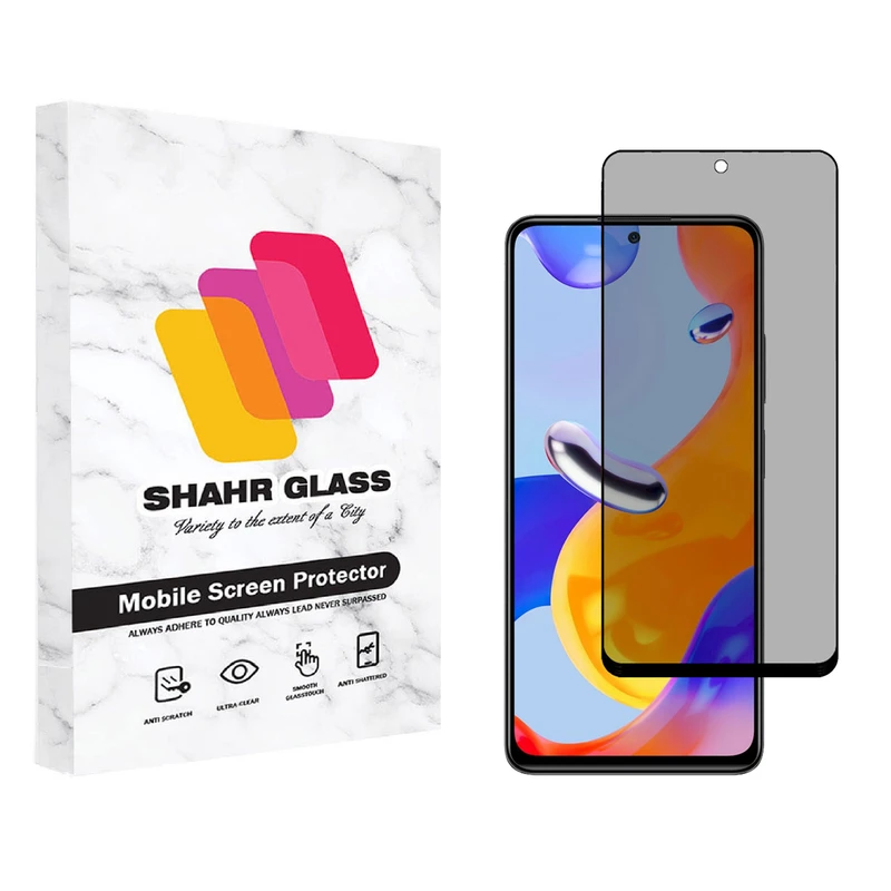 محافظ صفحه نمایش حریم شخصی شهر گلس مدل PRV مناسب برای گوشی موبایل شیائومی Redmi Note 11 Pro 4G
