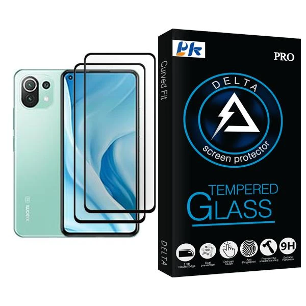 محافظ صفحه نمایش پی کی مدل Delta Glass MIX002 مناسب برای گوشی موبایل شیائومی Mi 11 Lite 5G بسته دو عددی