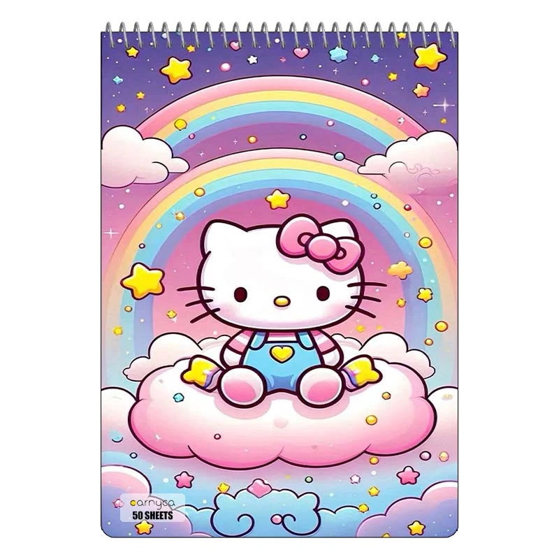 دفتر نقاشی 50 برگ سیمی کارنیکا طرح هلو کیتی hello kitty کد 26897
