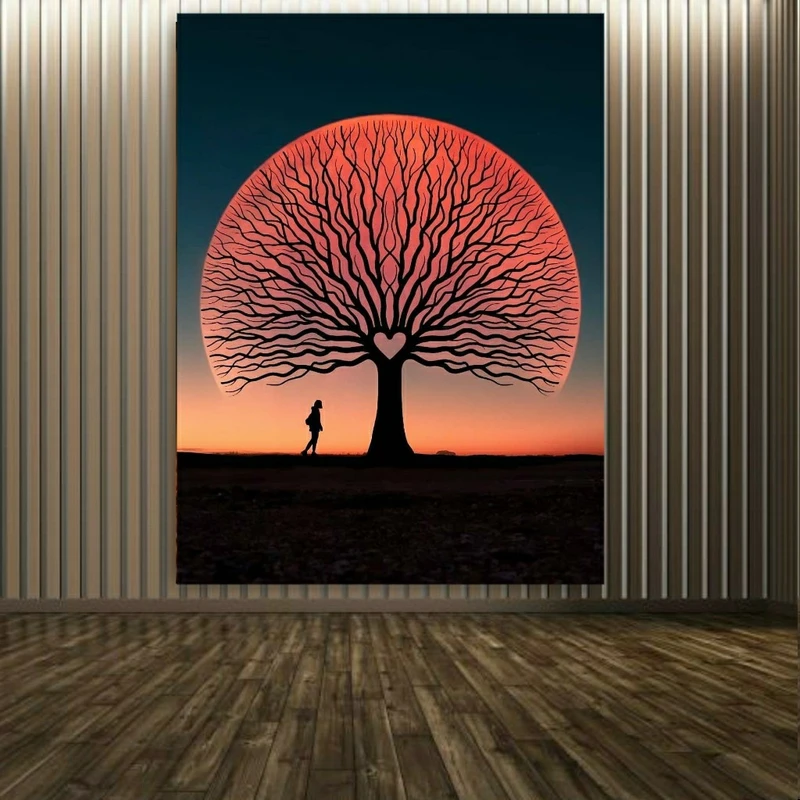  پوستر دیواری طرح درخت و مسافر کد SPD14116