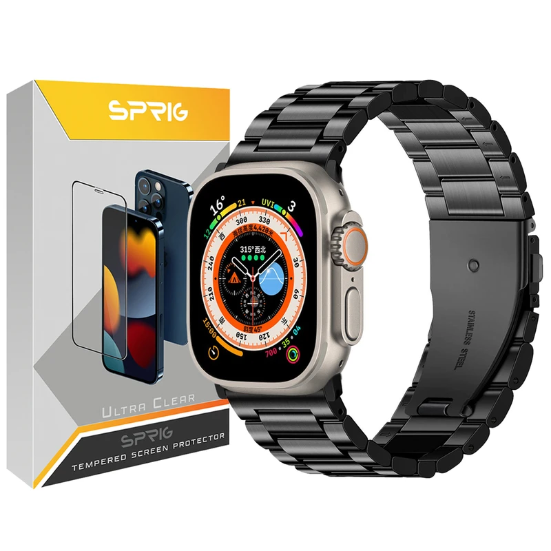 بند استیل اسپریگ مدل 3Bid steal مناسب برای ساعت هوشمند هاینو تکو T89 Ultra / T99 Ultra Max