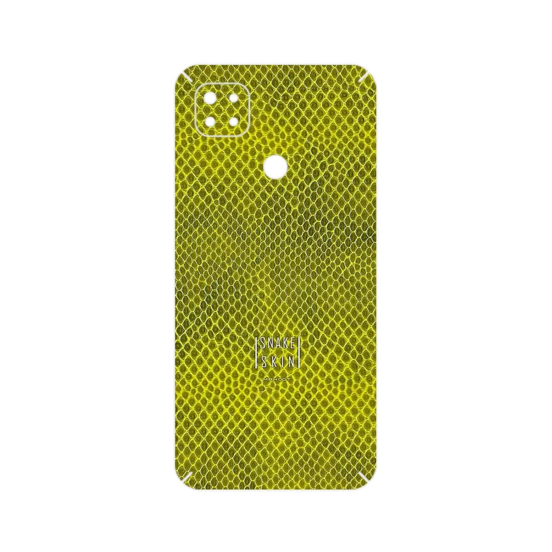 برچسب پوششی ماهوت مدل Yellow Snake Skin مناسب برای گوشی موبایل شیائومی Redmi 9C NFC