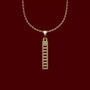 گردنبند طلا 18 عیار زنانه مدوپد مدل مستطیل کد MM2-1-1088