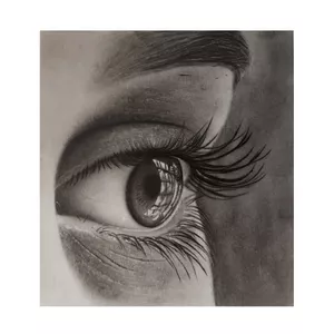 نقاشی سیاه قلم مدل چشم زیبا