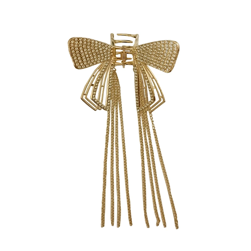 کلیپس مو زنانه مدل  فلزی آویز دار پروانه ای 