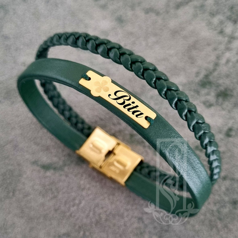 دستبند طلا 18 عیار زنانه لیردا مدل اسم بیتا