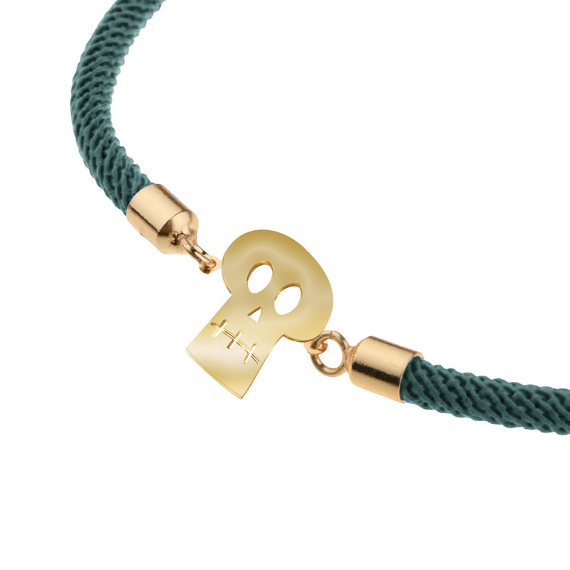 دستبند طلا 18 عیار زنانه مدوپد مدل جمجمه کد D16-10282