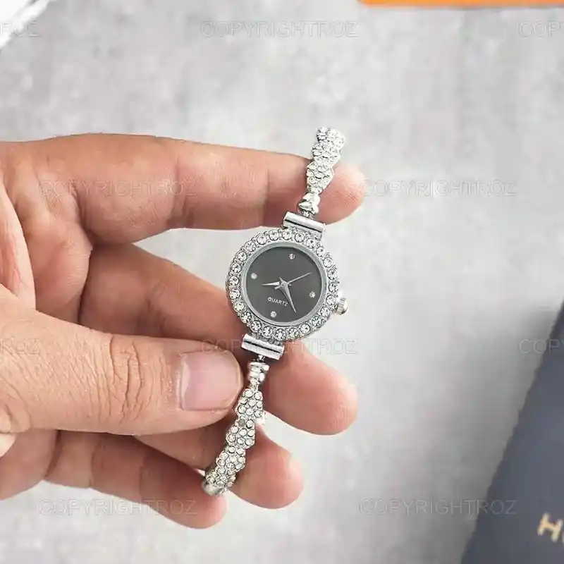 ساعت مچی عقربه ای زنانه مدل کرواتی دورنگین 087