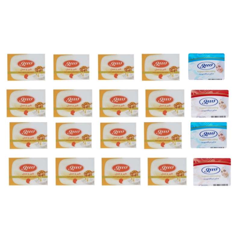 صابون شستشو سیو مدل 16H وزن 125 گرم مجموعه 16 عددی به همراه صابون شستشو سیو مدل 4D وزن 90 گرم مجموعه 4 عددی