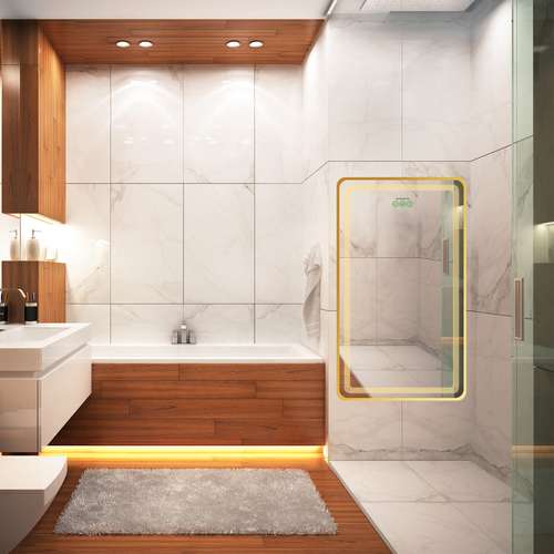  آینه سرویس بهداشتی گلسموند مدل ضدبخار کد VLBW111m
