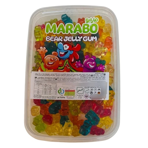 پاستیل خرسی میوه‌ای مارابو - 400 گرم