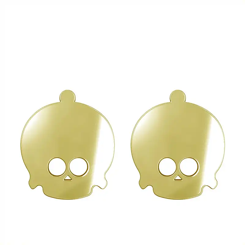 گوشواره طلا 18 عیار زنانه مدوپد مدل جمجمه کد GA1-15652