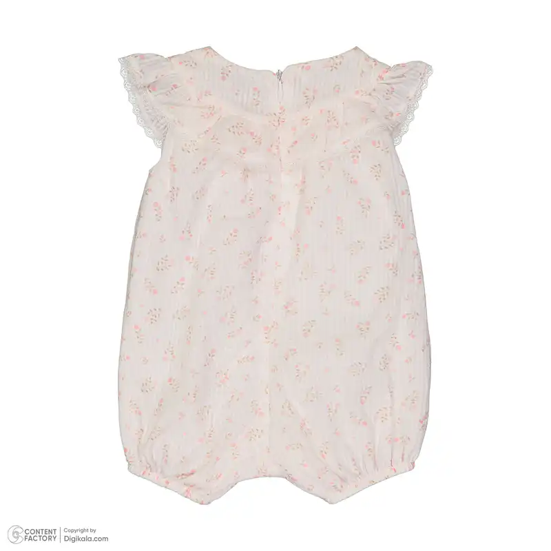 ست سرهمی و کلاه نوزادی ایندیگو مدل 13132 رنگ سفید