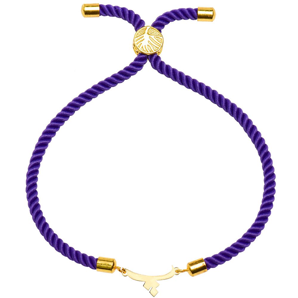 دستبند طلا 18 عیار دخترانه کرابو طرح پ مدل Krd1402