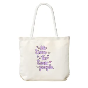 ساک خرید شادیت مدل no time for toxic pepole کد 397