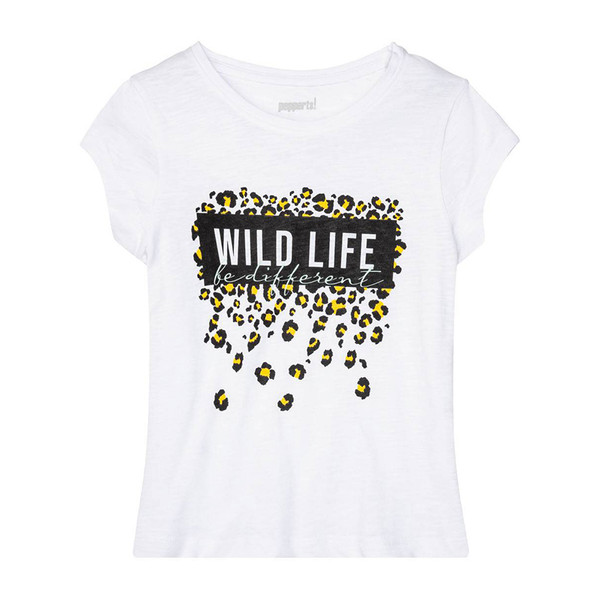 تی شرت آستین کوتاه دخترانه پیپرتس مدل WILD LIFE