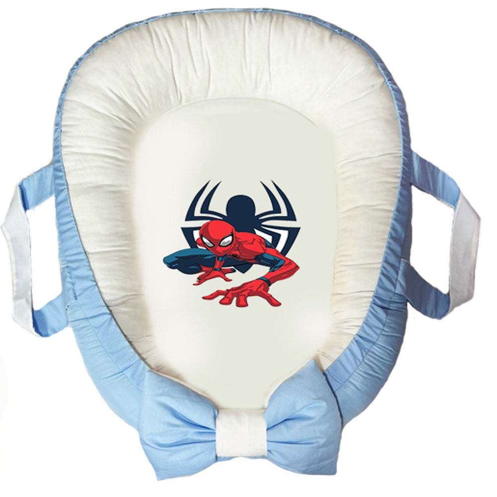 سرویس خواب سه تکه نوزاد ناریکو مدل گارد محافظ دار طرح کارتونی مرد عنکبوتی کد 0610