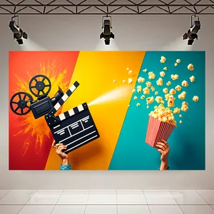 تابلو بوم طرح مخمل سینما مدل سالن نمایش کد PD130592