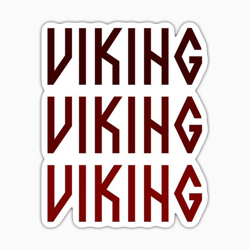 استیکر لپ تاپ و موبایل بووم طرح سریال Vikings مدل نوشته Vikings کد LB12