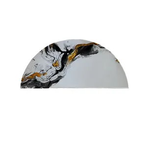 پادری مدل نیم دایره طرح سنگ کد 8628 سایز 90×45 سانتی متر