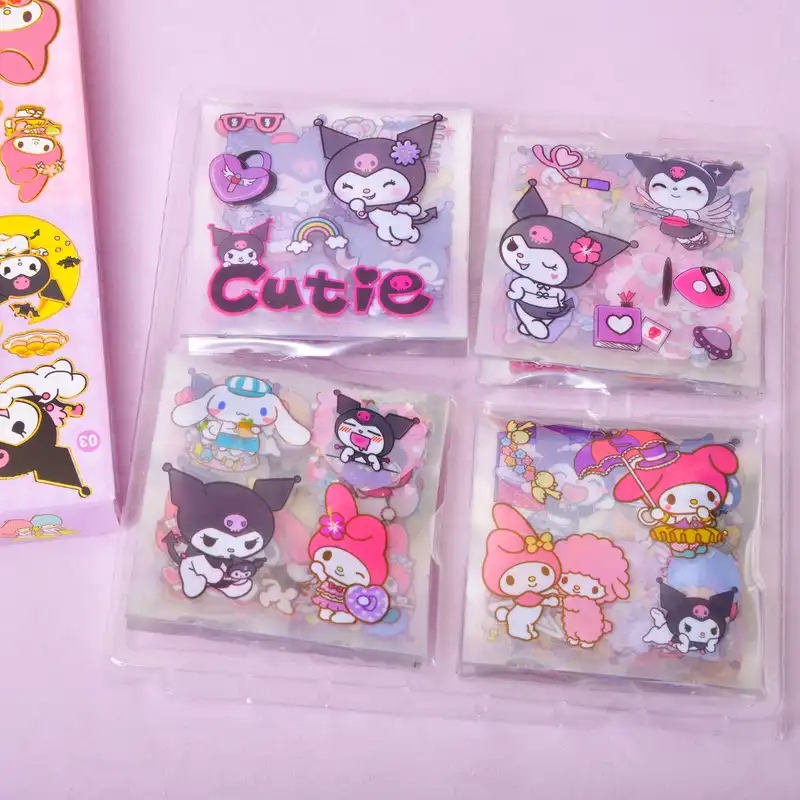 برچسب مدل برش خورده طرح گروه سانریو بسته 100 عددی