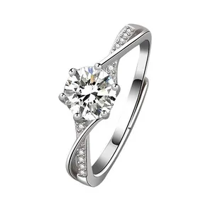 انگشتر نقره زنانه گالری شمرون مدل سولیتر کد RNG557S0