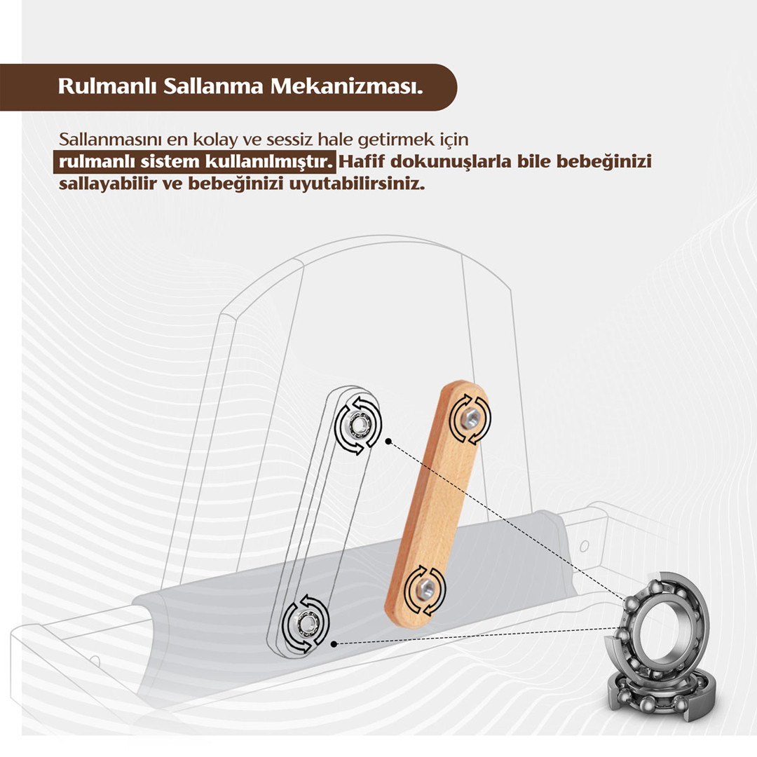 گهواره نوزاد کیوی مدل Woody Rocking