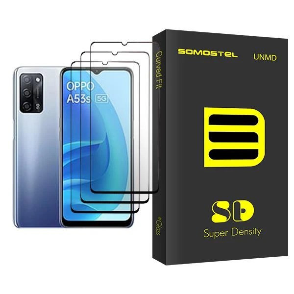 محافظ صفحه نمایش سوماستل مدل SD Glass MIX003 مناسب برای گوشی موبایل اوپو A53s 5G بسته سه عددی