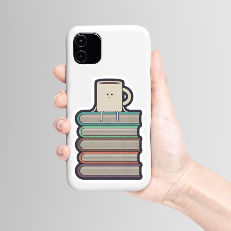 استیکر لپ تاپ و موبایل بووم طرح کتاب کد ma48