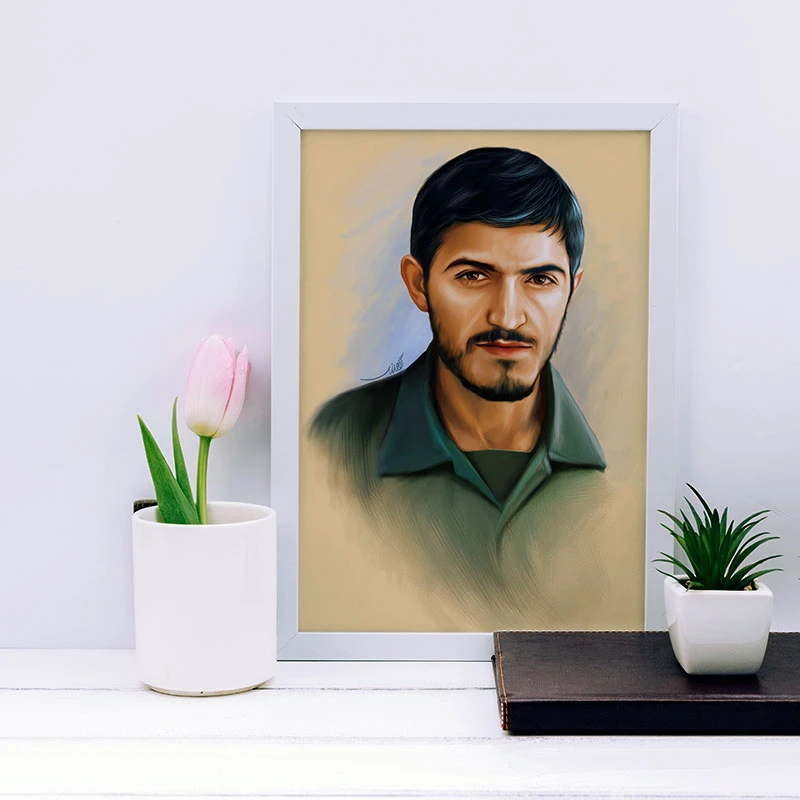 تابلو یاسین دکوراتیو مدل شهید مهدی زین الدین کد SH120