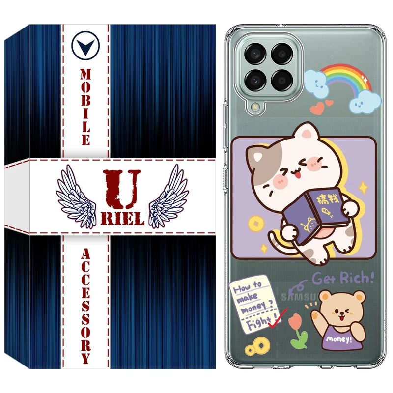 کاور یوریل مدل Clear کد 12 طرح گربه مناسب برای گوشی موبایل سامسونگ Galaxy M33