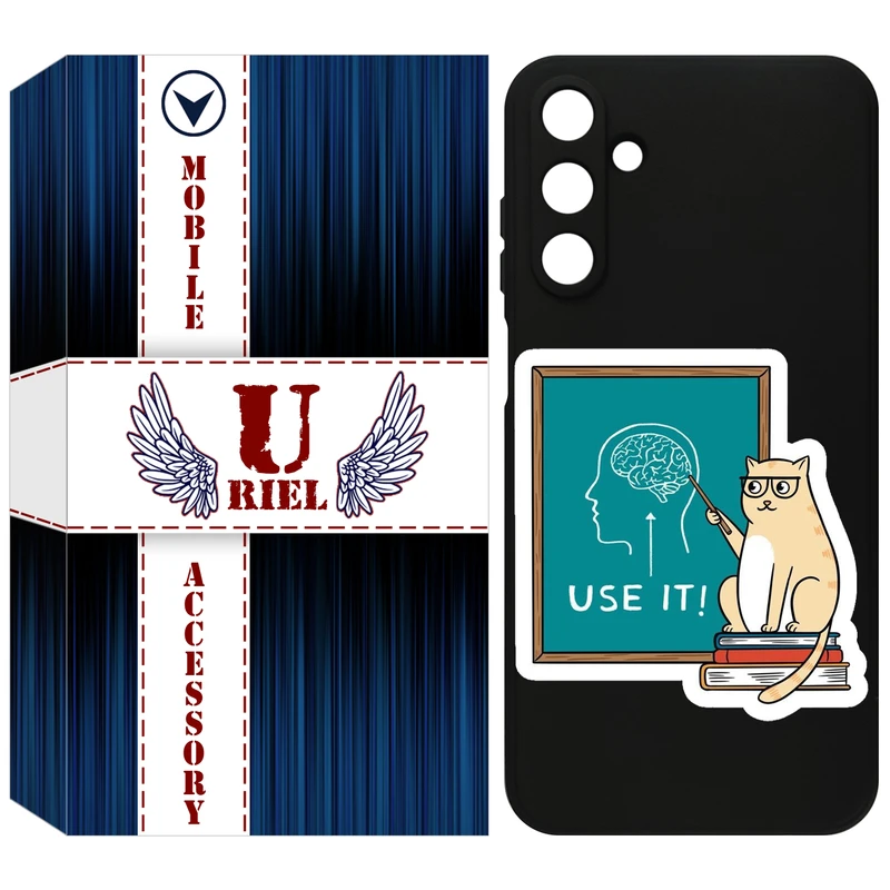 کاور یوریل مدل KSH کد 95 طرح گربه عاقل مناسب برای گوشی موبایل سامسونگ Galaxy A15