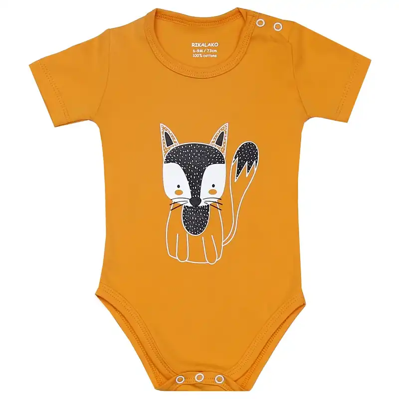 بادی آستین کوتاه نوزادی ریکالاکو مدل ژوبین