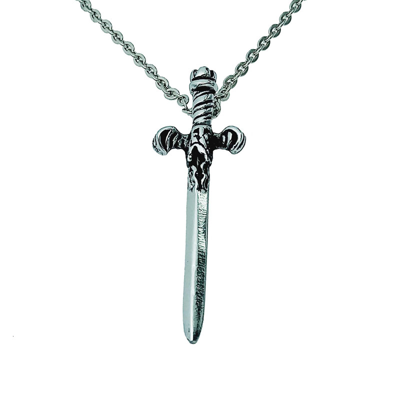 گردنبند مردانه مدل دو طرفه طرح شمشیر آرتور کد 635GAM