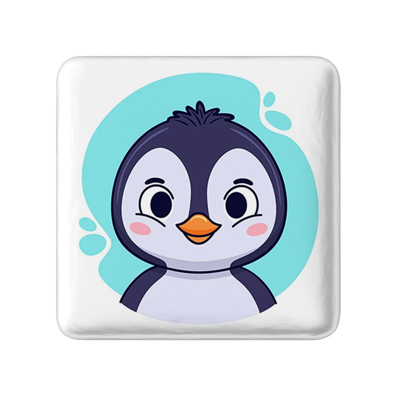 پیکسل خندالو طرح پنگوئن حیوانات بامزه مدل مربعی کد 37132